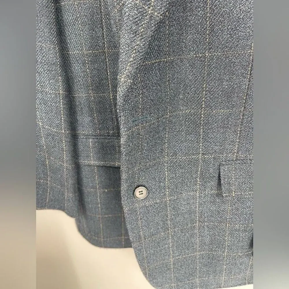 Vintage Biltmore blazer size 42‎ L navy blue beige pin stripes